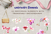 Watercolor Flowers - Orchid, an Illustration by Pixavics (Thumbnail 4 of 6)