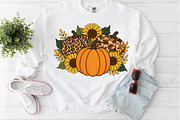 Floral Leopard Pumpkin Fall Png, an Illustration by Craft Nest (Thumbnail 5 of 6)