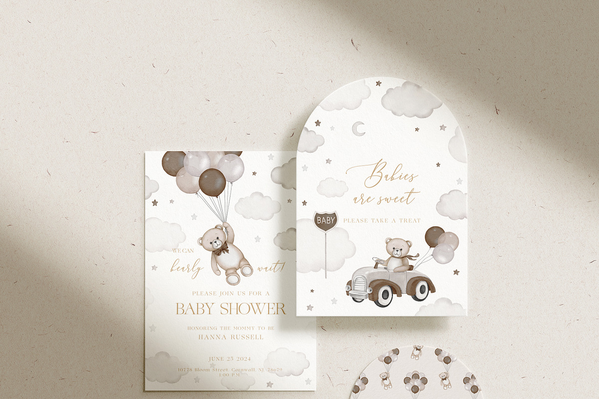 Baby Shower Bears - Kids Graphic Set, an Animal Illustration by Veris Studio (Photo 6 of 18)