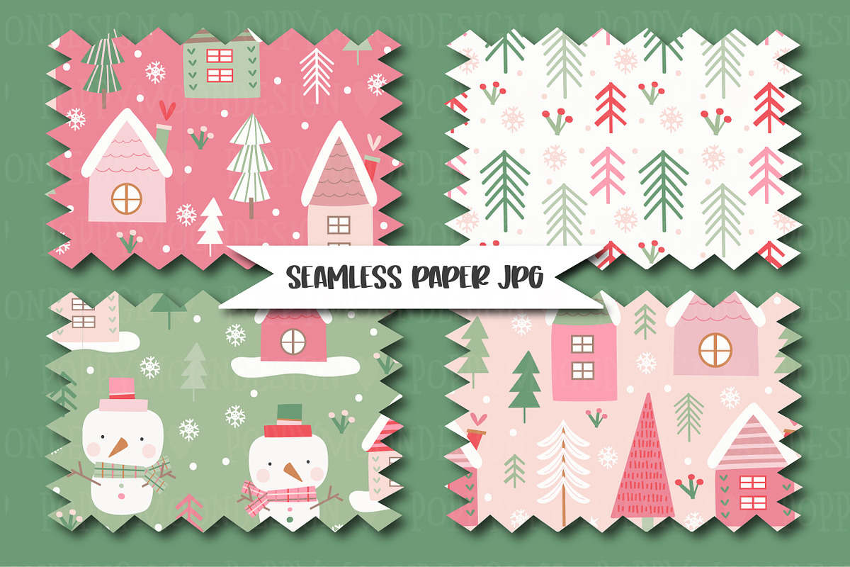 Whimsical Pink Forest set, an Illustration by Poppymoondesign (Photo 3 of 5)