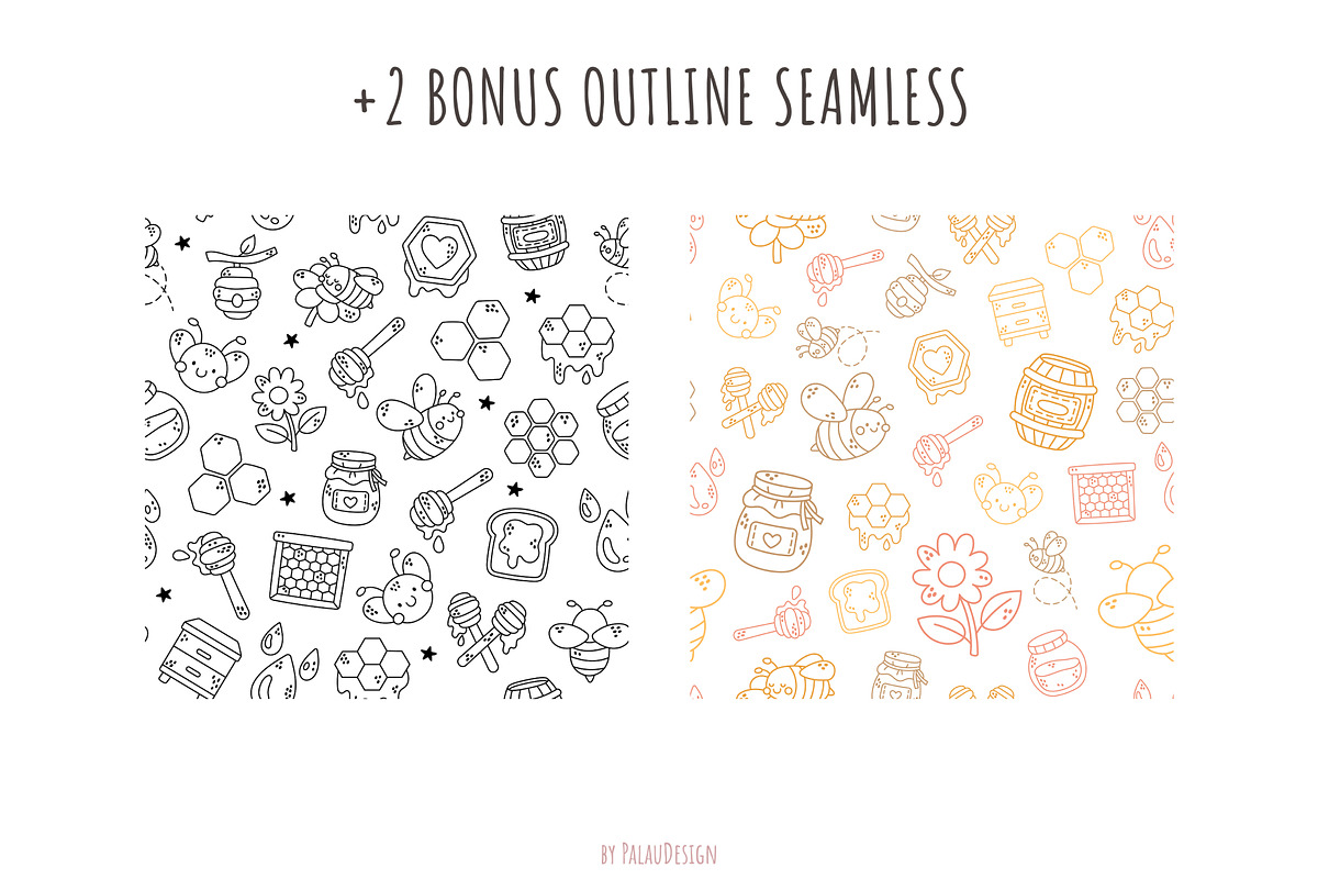 Bee Honey Patterns, a Pattern Graphic by Palau (Photo 7 of 9)