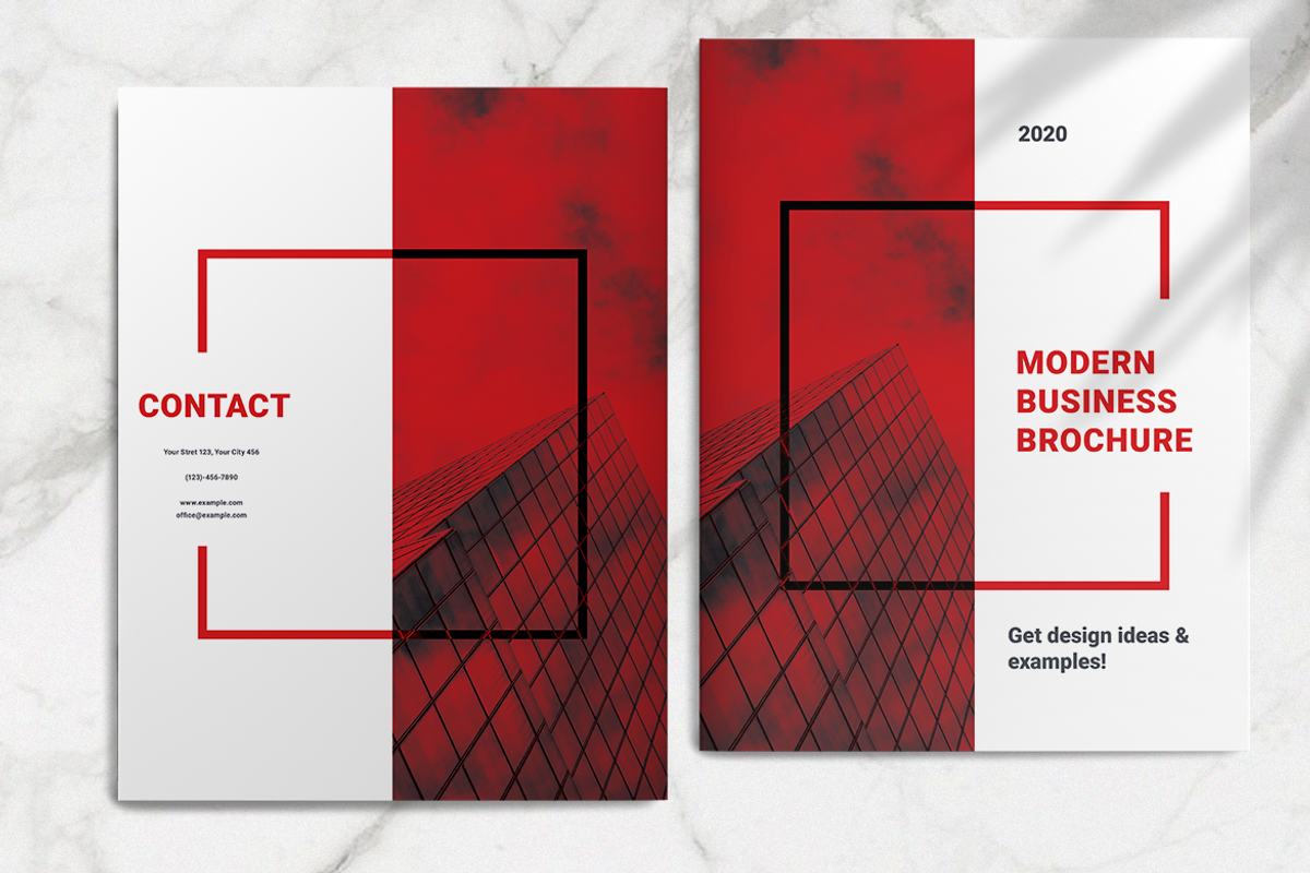 Red Business Brochure Template, a Brochure Template by Boris Cupac (Photo 2 of 8)