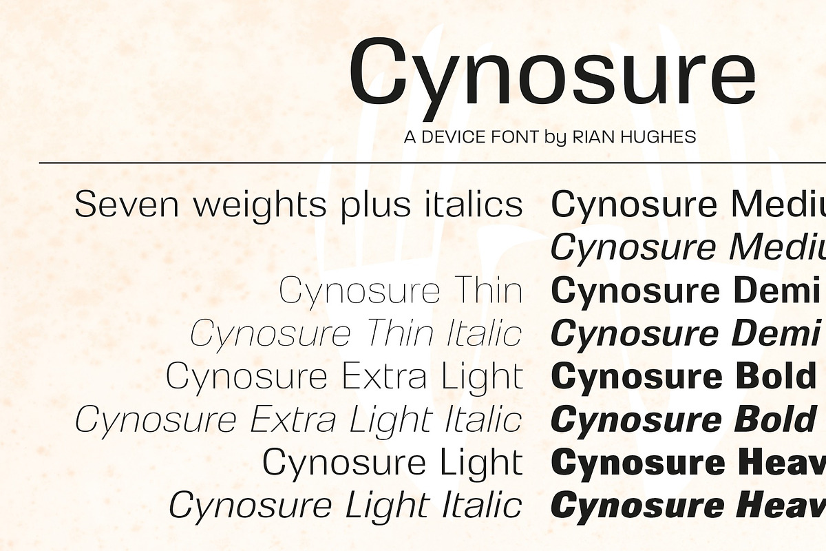 Cynosure, a Sans Serif Font by Device (Photo 7 of 8)