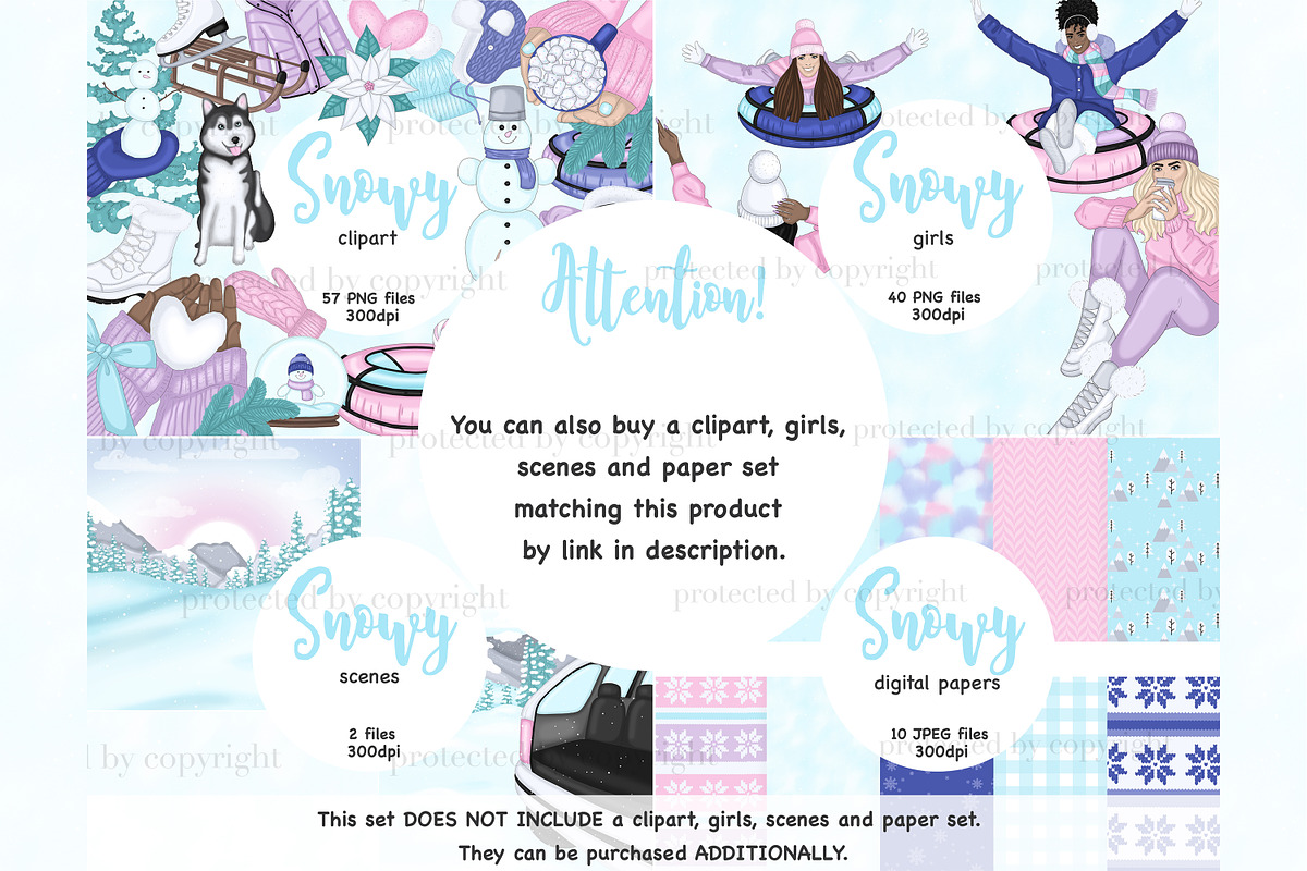 Snowy Glitters, a Pattern Graphic by GlamArtZhanna (Photo 3 of 3)