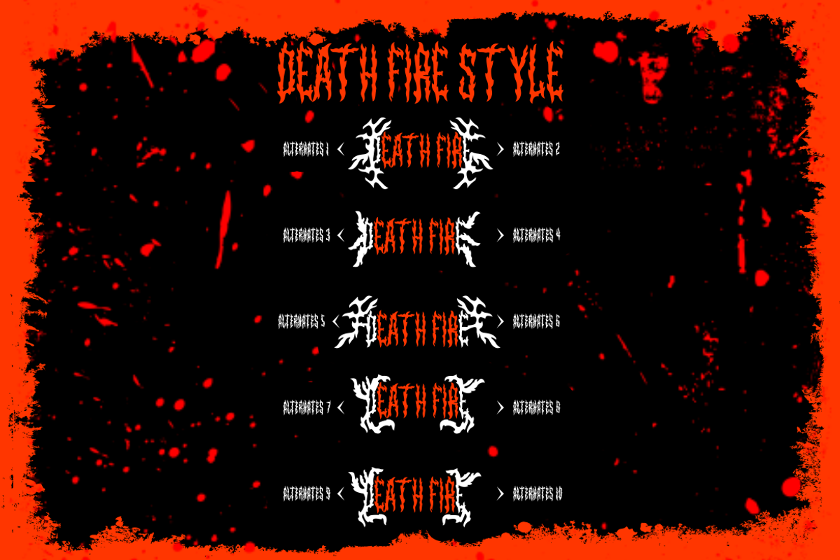 Death Fire - Metal Font, a Font by PutraCetol Studio (Photo 9 of 11)