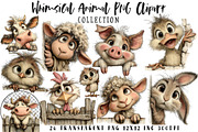 Quirky Peeking Farm Animals Clipart, an Illustration by OK Design (Thumbnail 1 of 6)