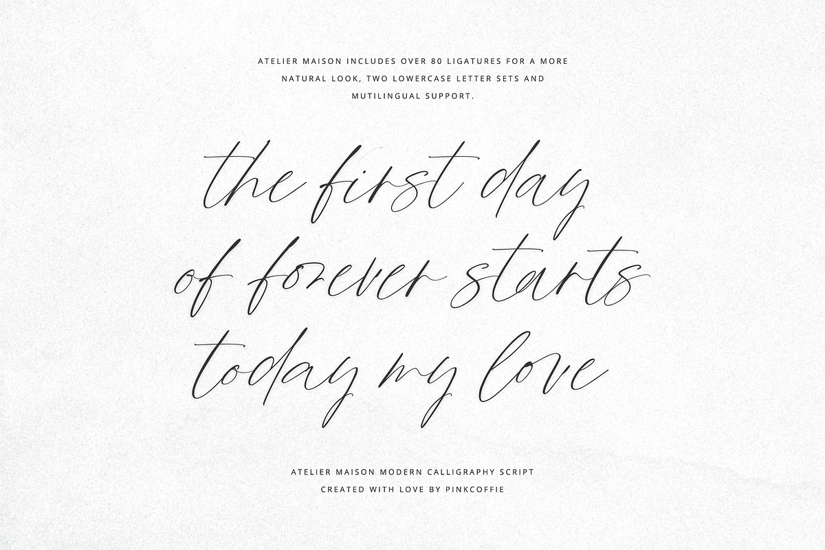 Atelier Maison | Handwritten Script, a Script Font by Pink Coffie (Photo 3 of 10)