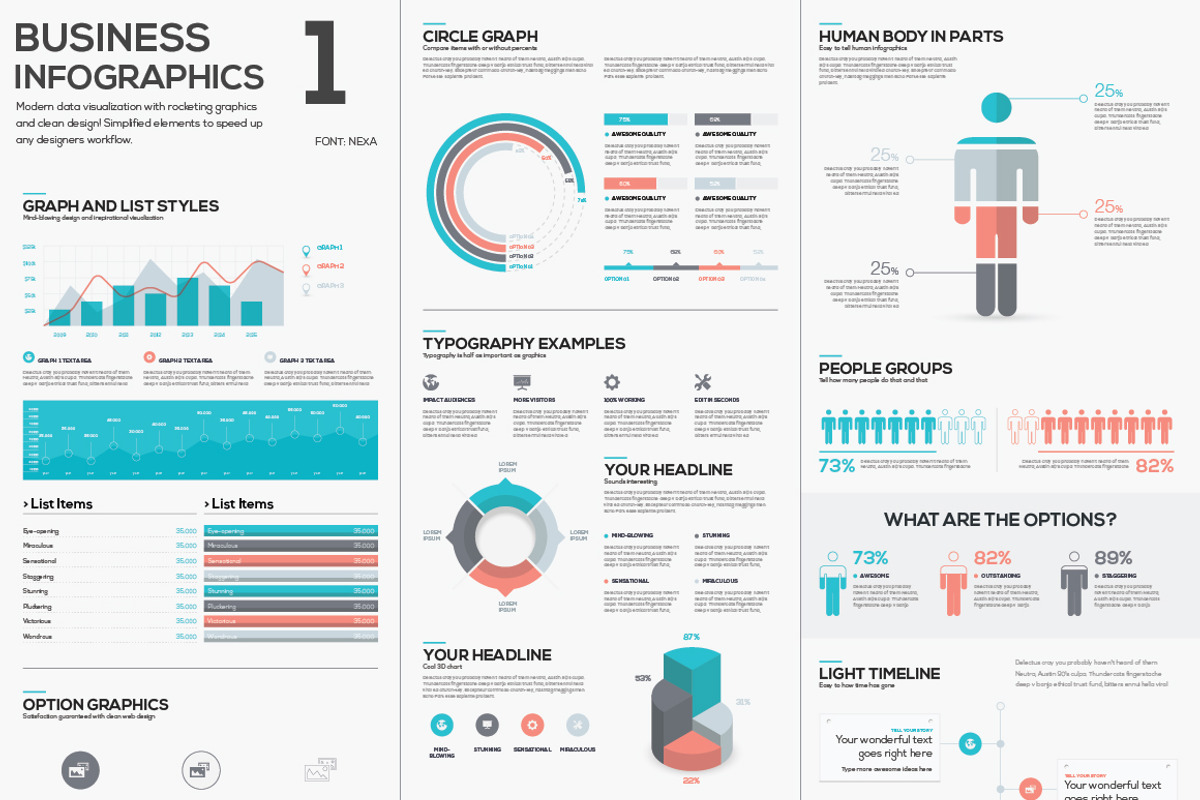 [-45%] Business Infographics Bundle, a Presentation Template by ...