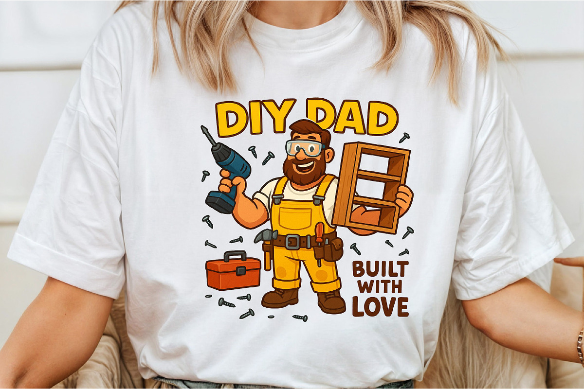 DIY Dad Funny Fathers Day Sublimatio, an Illustration by DreamCafeArt (Photo 2 of 7)