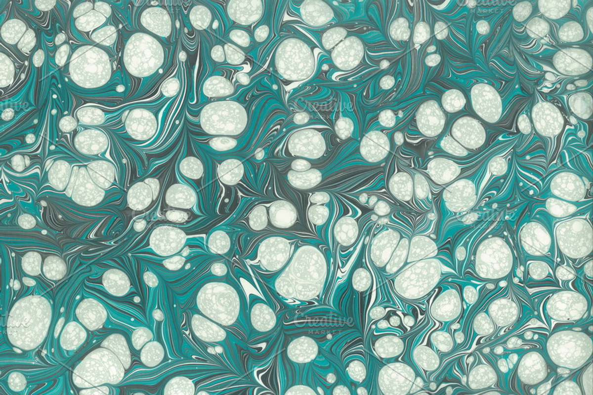 3 Hand Marbled Papers Snowflakes, a Texture Graphic by Marblingdom (Photo 3 of 5)