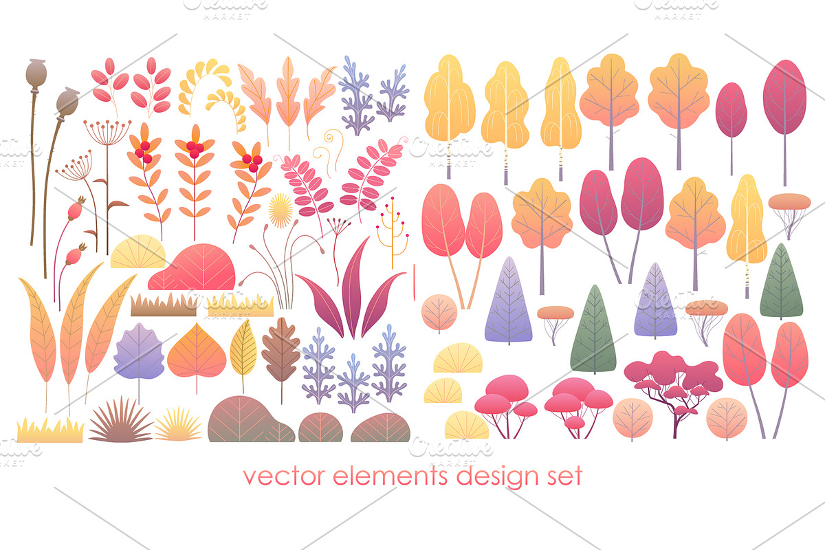 Fall Foliage Decoration, a Decorative Illustration by Valentyna Smordova (Photo 6 of 6)