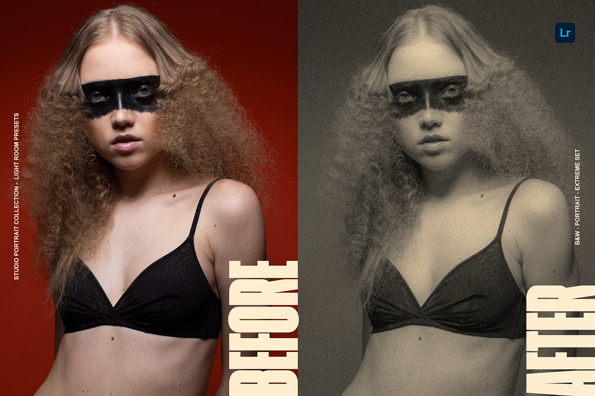 OldSchool Studio Portrait LR Presets, a Preset Add-On by Lumière Noire Studio (Photo 2 of 6)