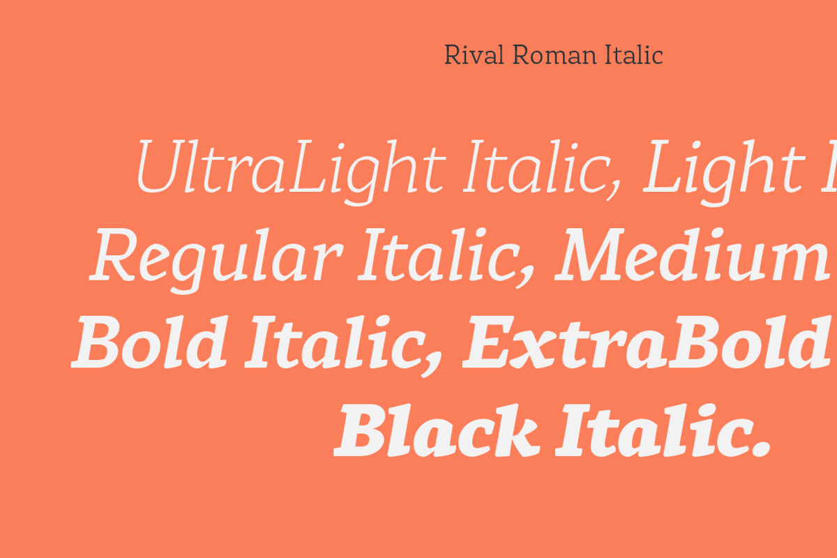Rival Font Family preview 7
