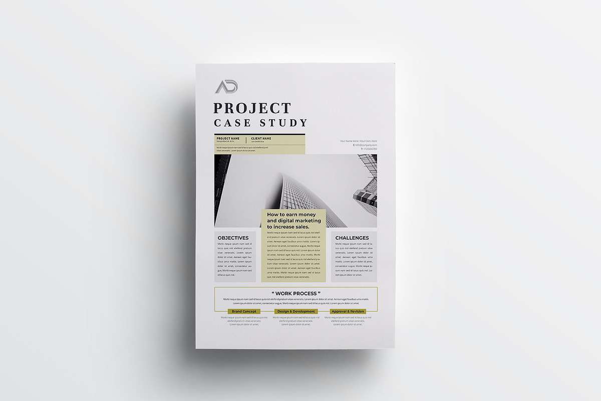 Case Study Template | Word & INDD, a Stationery Template by design_hut (Photo 3 of 5)