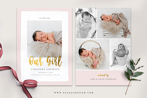 Birth Announcement Template BA027