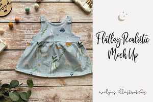 Flatlay Realistic Dress Mock UP