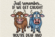 Funny Cow Partners In Crime PNG, an Object Illustration by DreamCafeArt (Thumbnail 1 of 6)