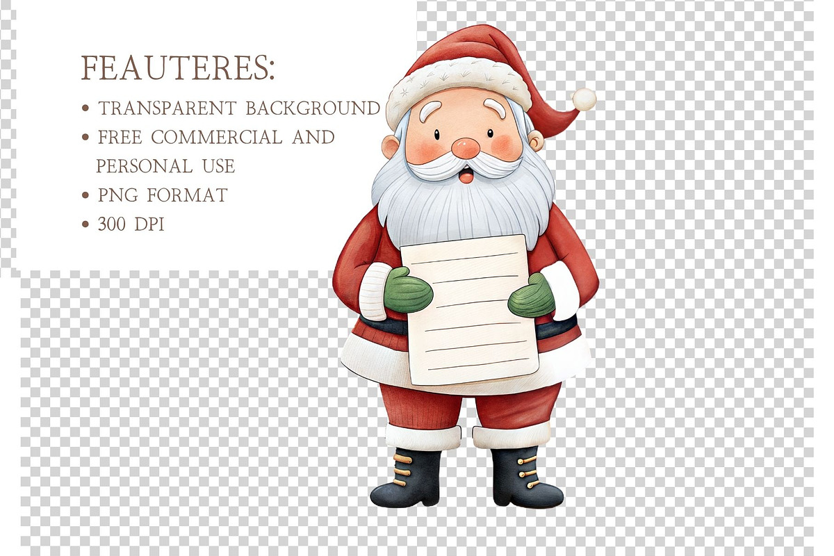 Warm Christmas Watercolor Clipart, an Illustration by MockupWizard (Photo 5 of 6)