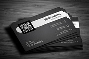 Clean Dark Dotted Business Card, a Business Card Template by bouncy (Thumbnail 1 of 4)
