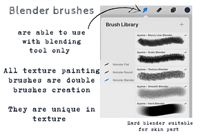 32 Monster Texture Procreate Brushes