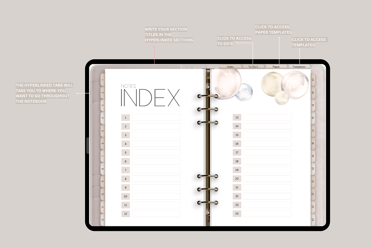 Beige Digital Planner Mega Bundle, a Templates & Theme by SunshineStudioBoutique (Photo 7 of 11)
