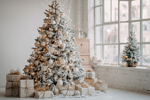 Beautifully decorated Christmas tree, a Photo by Beautiful things