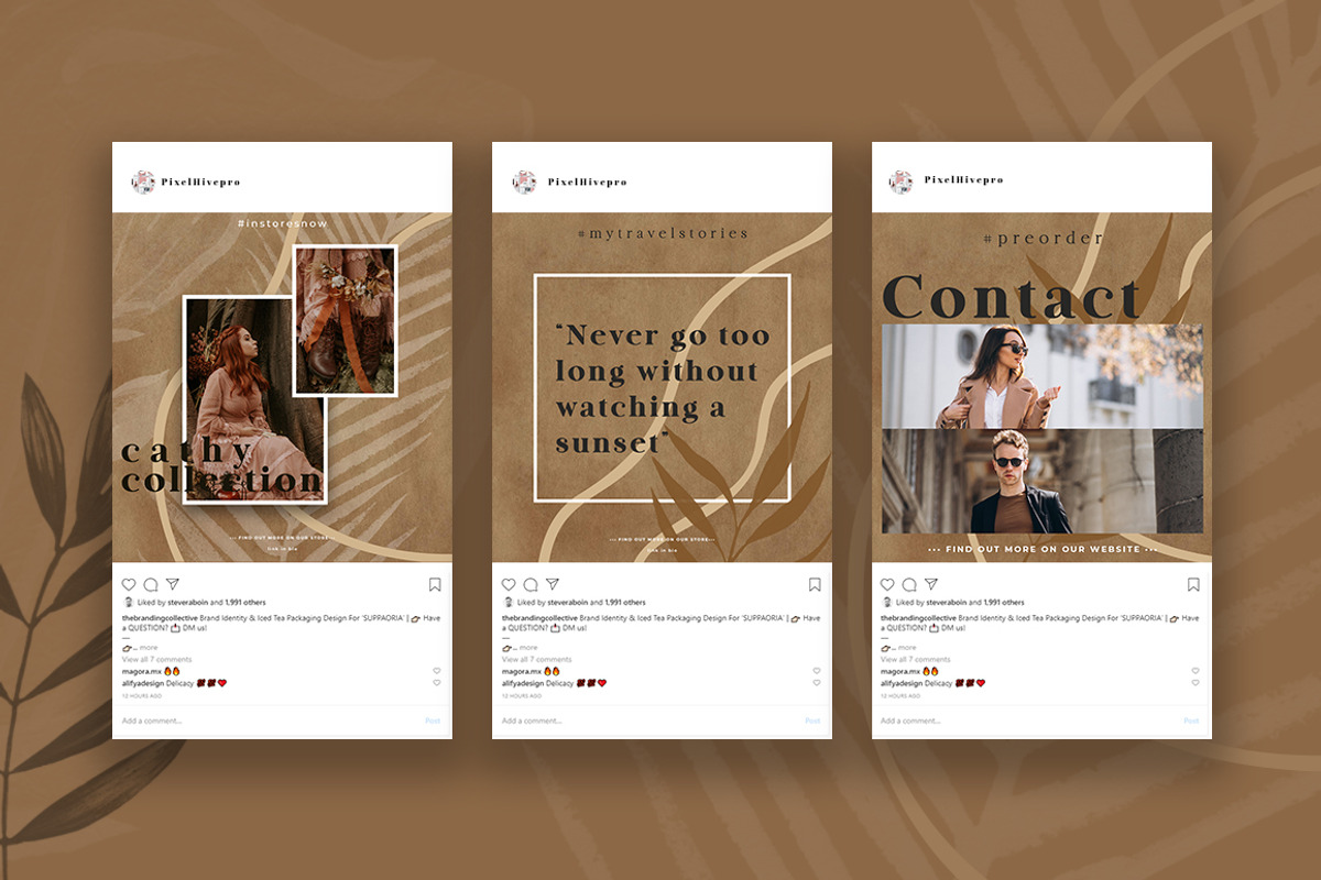 Cathy Instagram Posts And Stories, a Social Media Template by PixelHive Pro (Photo 9 of 14)