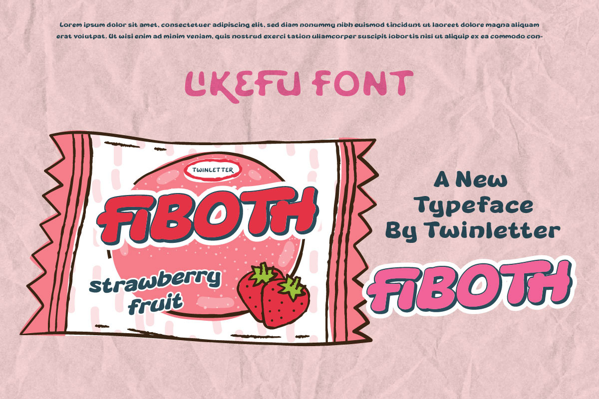 Likefu - Retro Display Font, a Handwritten Font by twinstd (Photo 7 of 10)