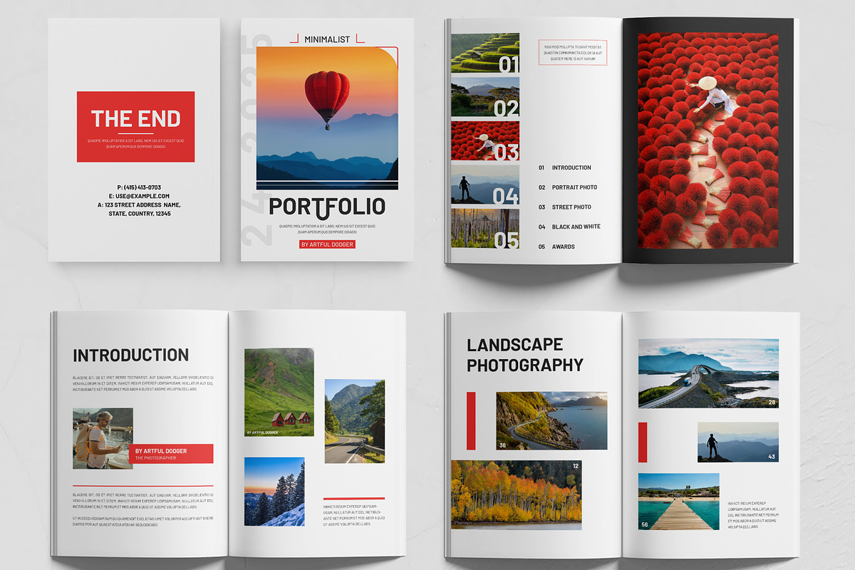 Minimalist Portfolio Design Layout, a Magazine Template by MightyDesign (Photo 2 of 6)