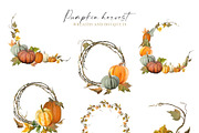 Pumpkin harvest - autumn clipart, an Illustration by Vasmila (Thumbnail 5 of 15)