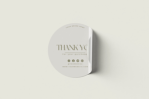 Minimalist Thank You Sticker