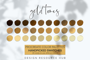 Gold Tones Procreate Palette