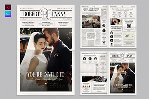Wedding Newspaper, a Brochure Template by BrandPacks