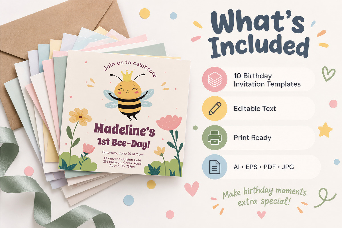Animal Birthday Invitation Templates, an Invitation Template by AnnMsl Lab (Photo 5 of 5)