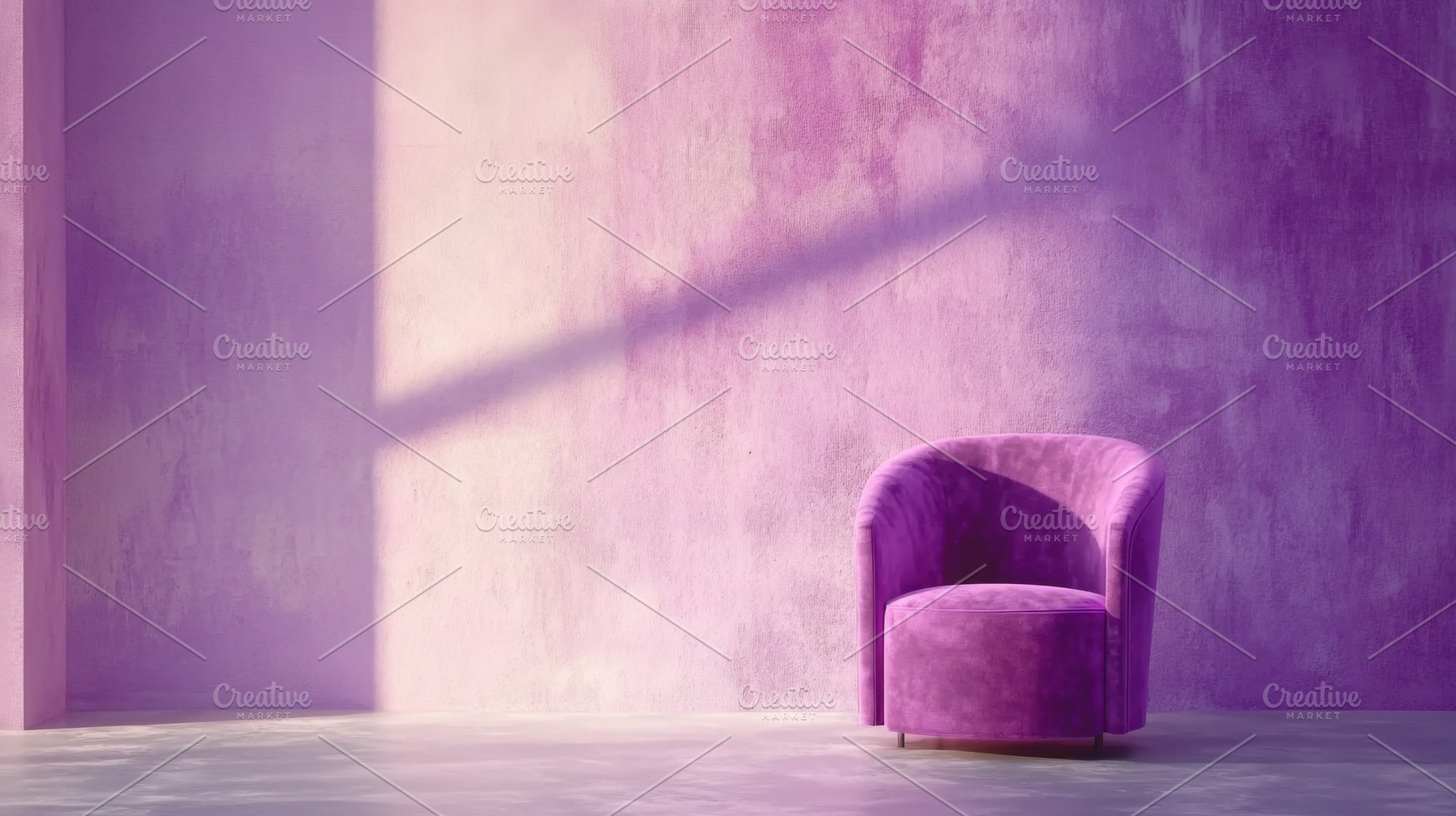 Purple velvet chair creates elegant, a Photo by Dvoevnore photos