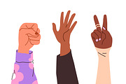Different hand signs, gestures set, a Person Illustration by Good Studio (Thumbnail 3 of 4)