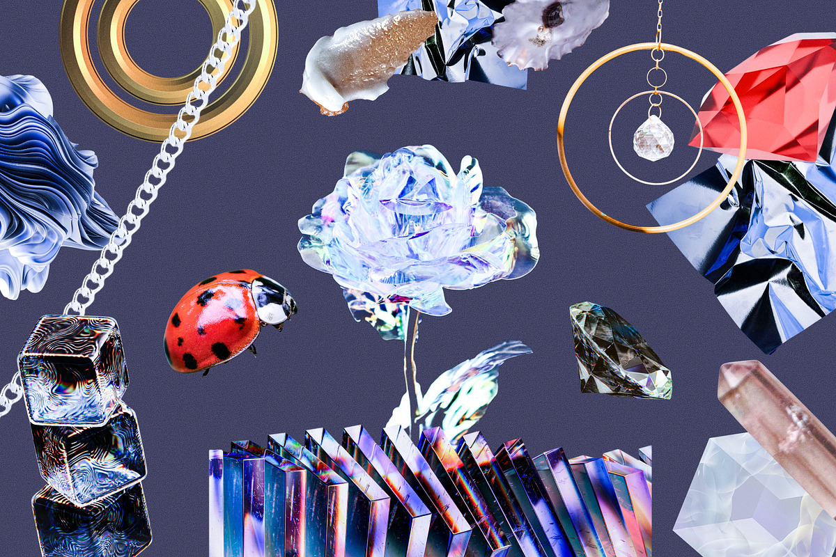 3D Glass & Chrome Collage Pack, an Object Graphic by Anzhelika (Photo 7 of 10)