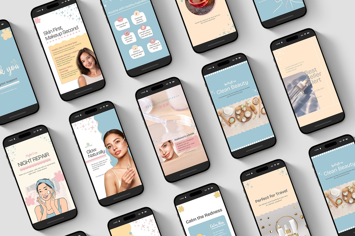 Animated Skincare Instagram Stories, a Social Media Template by TheBrightGrap (Photo 9 of 11)