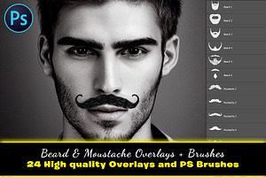 24 Photoshop Beard Moustache Brushes