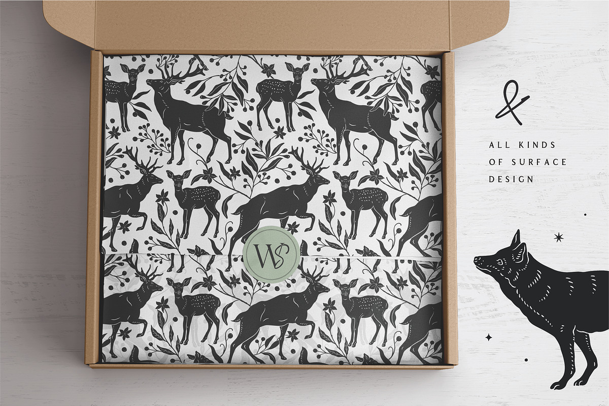 Woodland Wonders: 2 in 1 Graphic Set, a Decorative Illustration by rouxsupplyco (Photo 28 of 32)