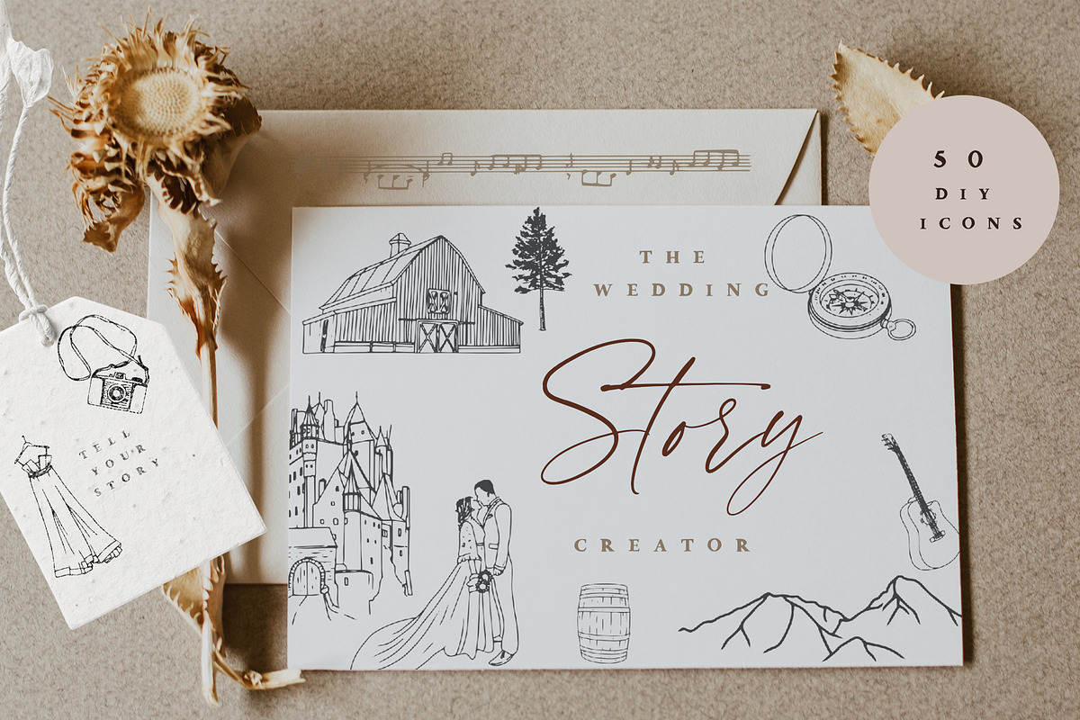 Wedding Creator Rustic Venue Icons, a Person Illustration by Laras ...