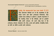 Illuminated medieval drop capitals, a Blackletter Font by kaer_shop (Thumbnail 9 of 12)