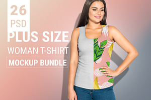 Plus Size T-shirt Mockup Bundle