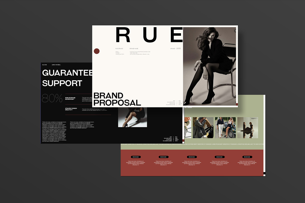 RUE | Brand Proposal Template, a Presentation Template by Slide-Agency (Photo 3 of 12)