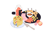 Summer picnic posters, cards set, a Food Illustration by PaperTrident (Thumbnail 9 of 9)