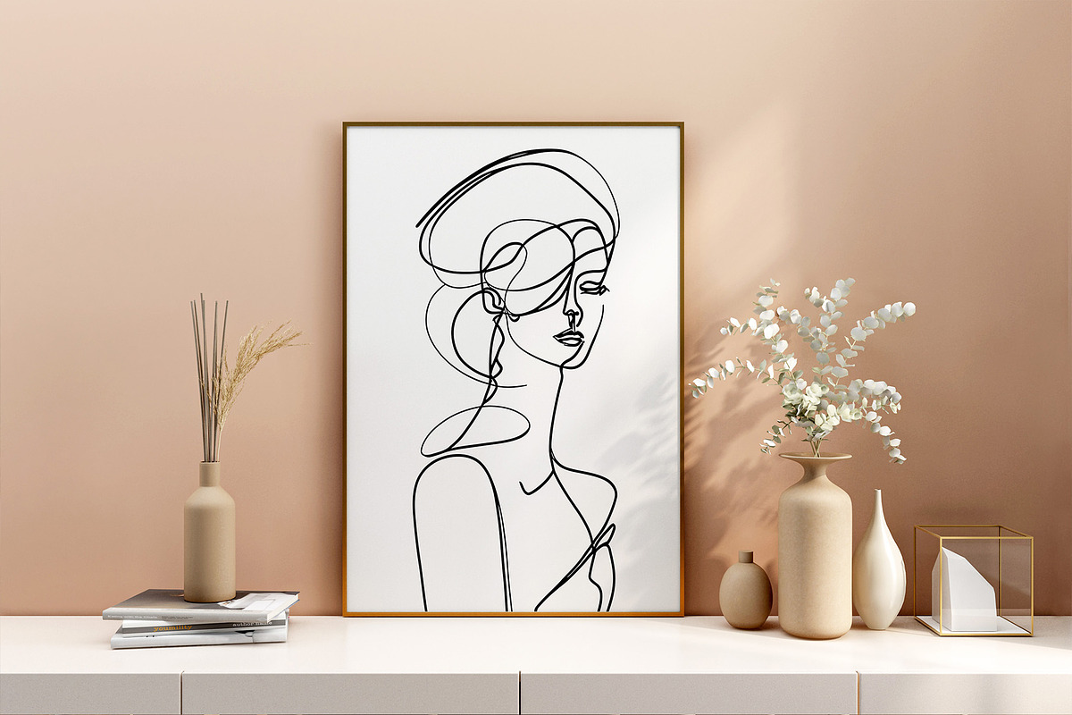 One Line Woman Flower Illustration, a Person Illustration by Vibrand Studio (Photo 4 of 11)