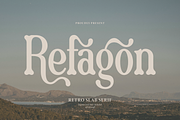 Refagon | Retro Slab Serif, a Slab Serif Font by Denustudios (Thumbnail 1 of 15)