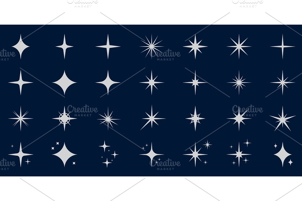 Sparkle Silver Star Silhouette Icon, an Object Illustration by Vector Creator