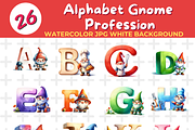 Alphabet Gnome Profession watercolor, an Education Illustration by John_Walker (Thumbnail 2 of 2)