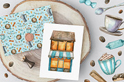 Watercolor Coffee Collection, a Decorative Illustration by Aquarellka (Thumbnail 5 of 8)